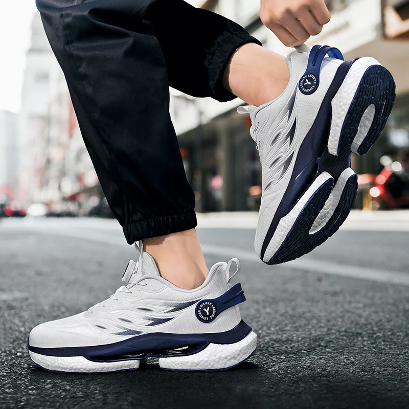 Men Shoes Running Sale - 耐衝撃性快適な屋外ランニングフィットネストレーニングエクササイズスニーカー Size38-45 ホット販売メンズカジュアルシューズ 2025