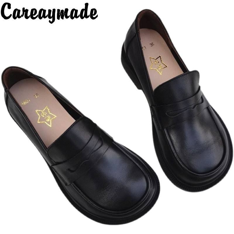 Men Shoes On - Cauaymade-カジュアルなオックスフォードの靴,男性用の牛革レザーの靴,春と秋の大型靴
