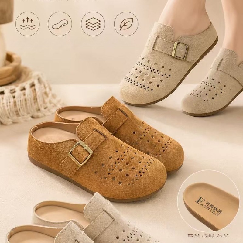 Men Shoes On - レディースサマー厚底スリッポンサンダルオープントゥプラットフォームクロッグシューズラウンドトゥ便利な接着加工アウトドアフットウェア