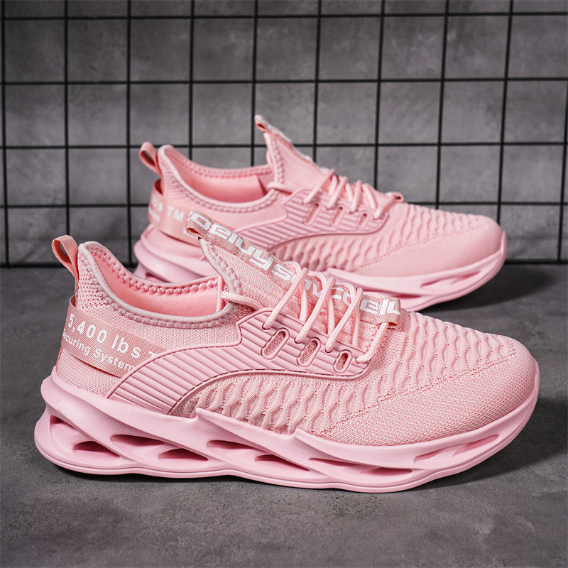 Men Shoes Running Sale - 夏のホットセール ピンクのカジュアルスニーカー 男女兼用 ブレードシューズ 大きいサイズ46 軽量
