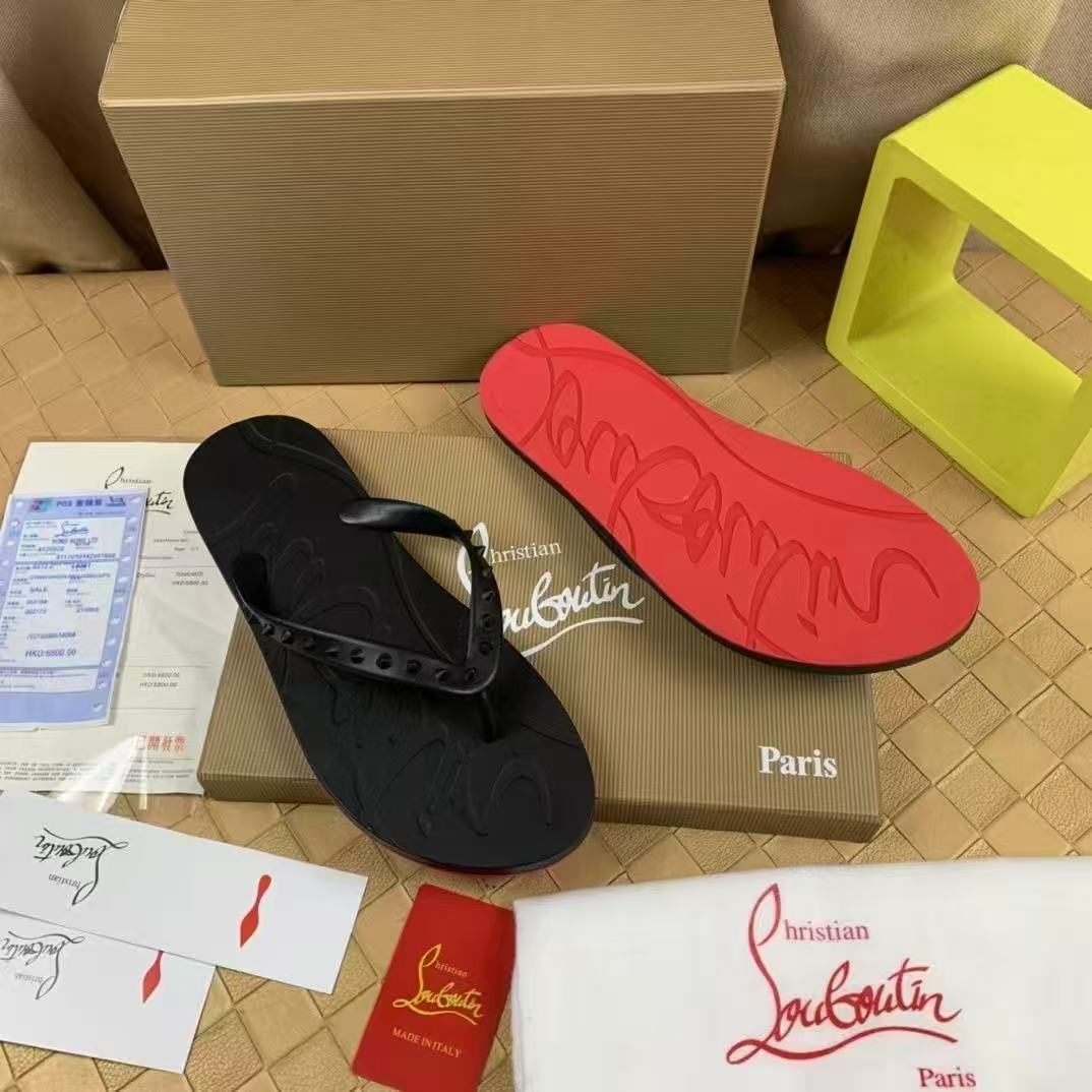 Men Shoes Red Tape - 2026年新作メンズ赤底ビーチサンダル、ファッショナブルなレザービーチサンダル、男性用カジュアルアウトドアスリッパ