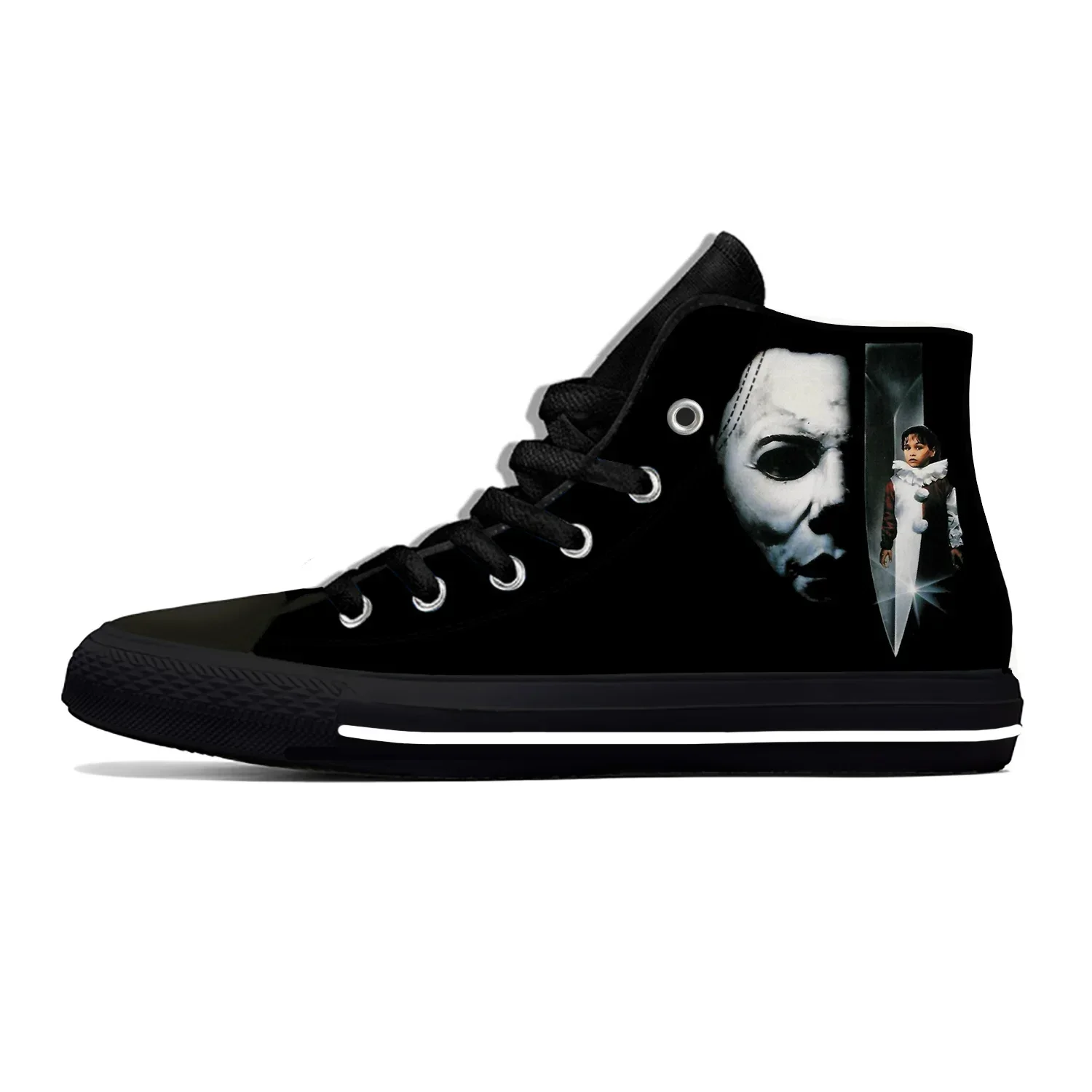 Men Shoes Myer - ホットマイケルマイヤーズハロウィンホラー怖いクールカジュアルシューズ軽量夏通気性男性女性スニーカーハイトップボードシューズ