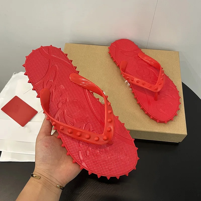 Men Shoes Red Tape - メンズ新作夏用レッドソールビーチサンダル、ファッショントレンディなレザーカジュアルアウトドアスリッパ