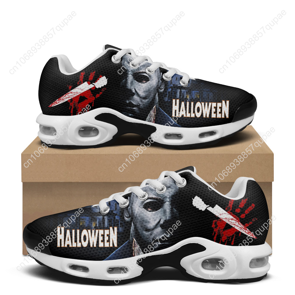 Men Shoes Myer - マイケルマイヤーズハロウィンキラーエアクッションスニーカーメンズレディースハイキングランニングシューズ登山靴カスタムシューズ