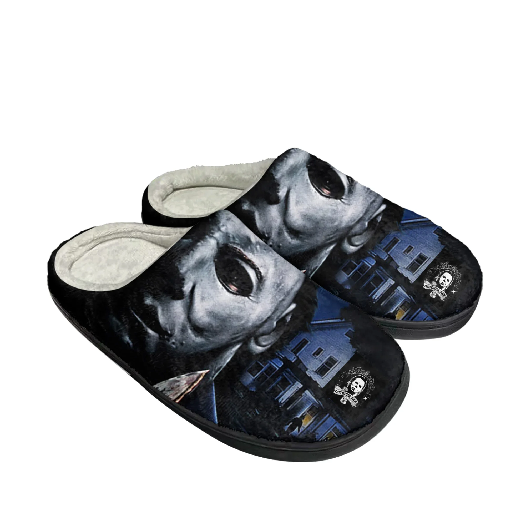 Men Shoes Myer - ホラーハロウィンホームコットンカスタムスリッパマイケルマイヤーズメンズレディースサンダルぬいぐるみカジュアル保温靴サーマルスリッパ