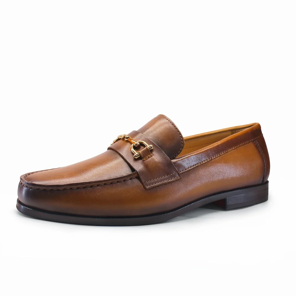Men Shoes On - メンズローファー ドレスシューズ ラウンドトゥ フォーマル ビジネス スリッポン
