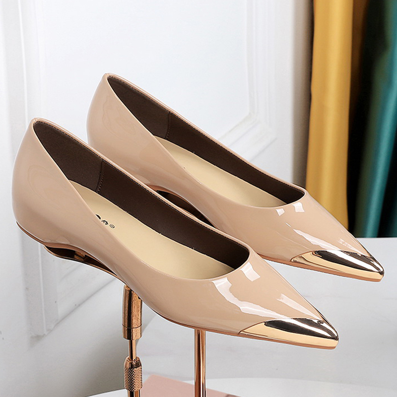 BIGTREE 靴ローヒールの女性の靴パテントレザーウェッジ - Men Shoes On のレビューと価格