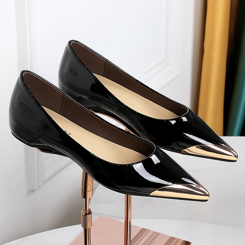 BIGTREE 靴ローヒールの女性の靴パテントレザーウェッジ - Men Shoes On のレビューと価格