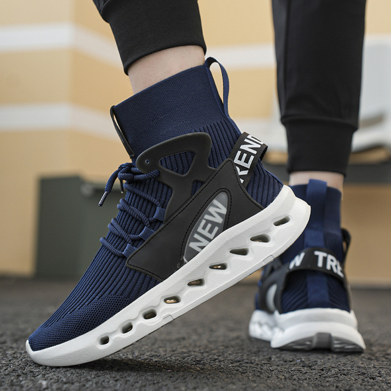 トレンドメンズハイカットソックスシューズ通気性メッシュ厚底ト - Men Shoes Office のレビューと価格