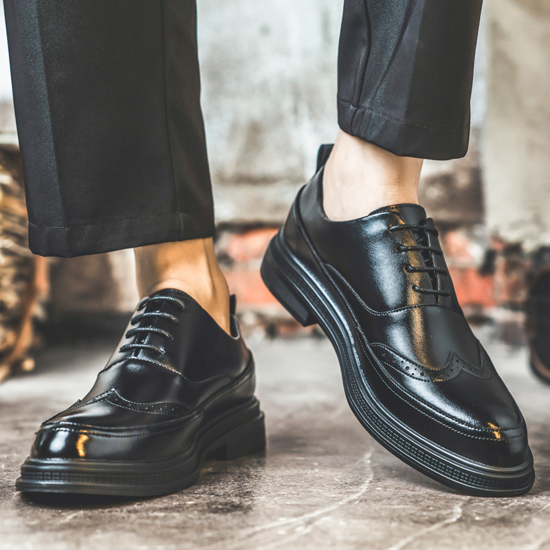 メンズ身長アップレザーシューズ ビジネスフォーマル レースア - Men Shoes Formal のレビューと価格