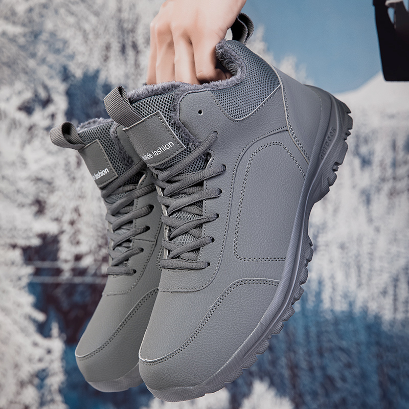 冬のメンズブーツ暖かい豪華なメンズスノーブーツ高品質冬の滑り - Men Shoes Office のレビューと価格