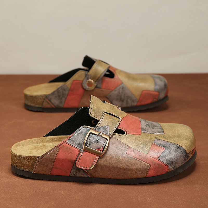 ユニセックス コルク製 クローズドトゥ スリッパ スリップオ - Men Shoes On のレビューと価格