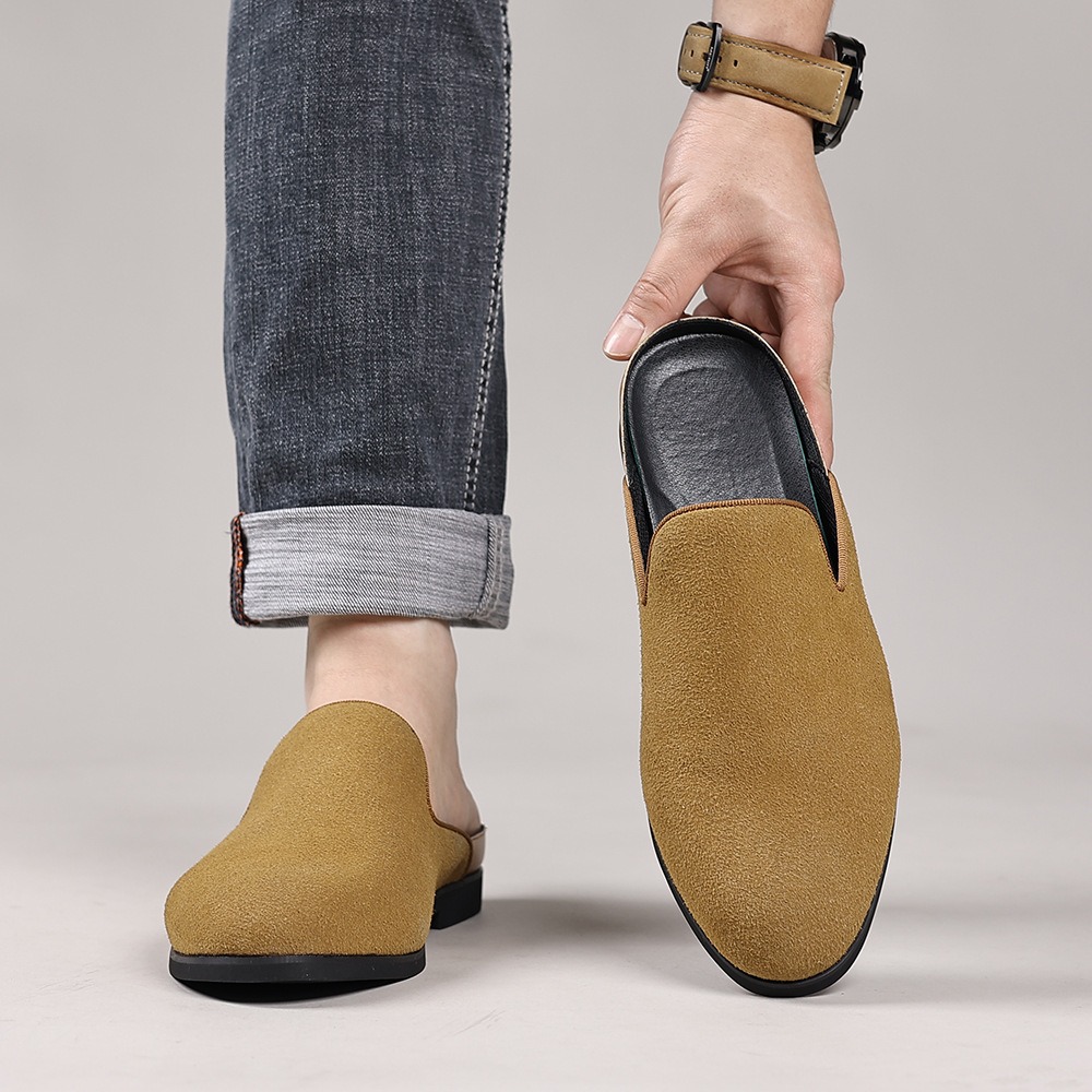 メンズスエードミュール、ローファー、フォーマルスリッパ、デザ - Men Shoes Formal のレビューと価格