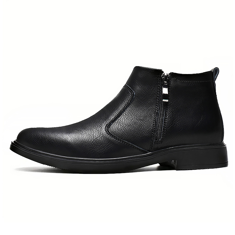 秋と冬の新しいメンズハイカットレザーシューズ、ジッパー付きレ - Men Shoes Formal のレビューと価格