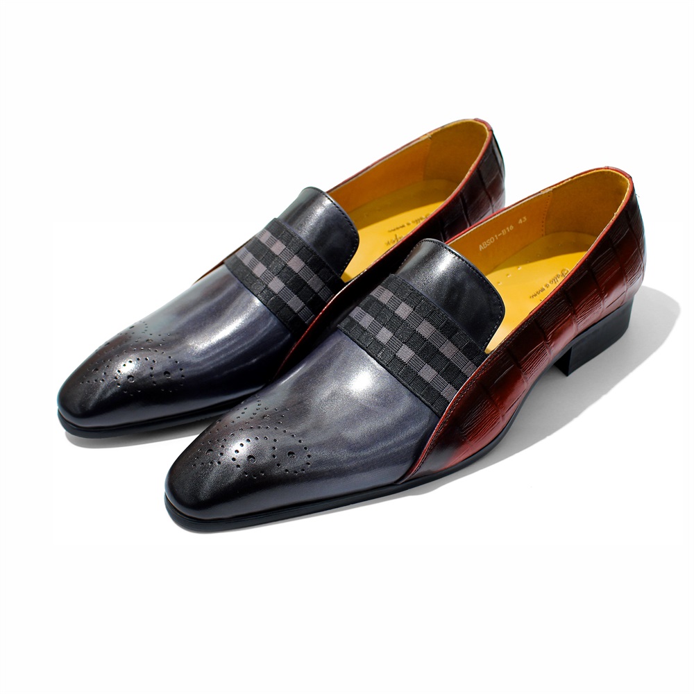 メンズファッションローファー牛革グレーレッド混合ストライプ弾 - Men Shoes Red Tape のレビューと価格