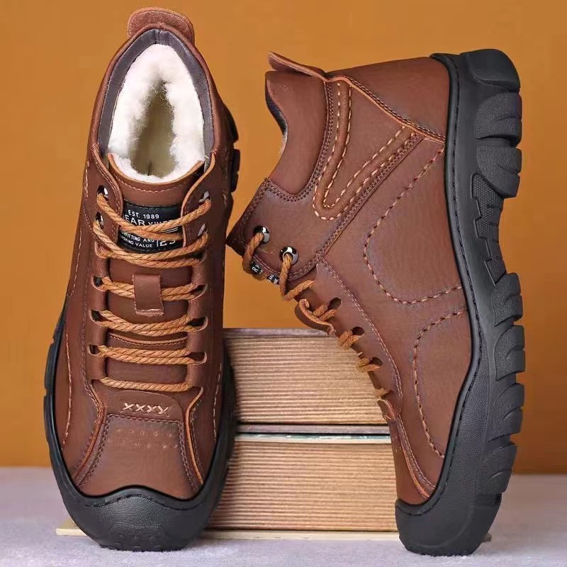 メンズブーツ レースアップ アンクルブーツ 新作 冬用 プラ - Men Shoes Office のレビューと価格
