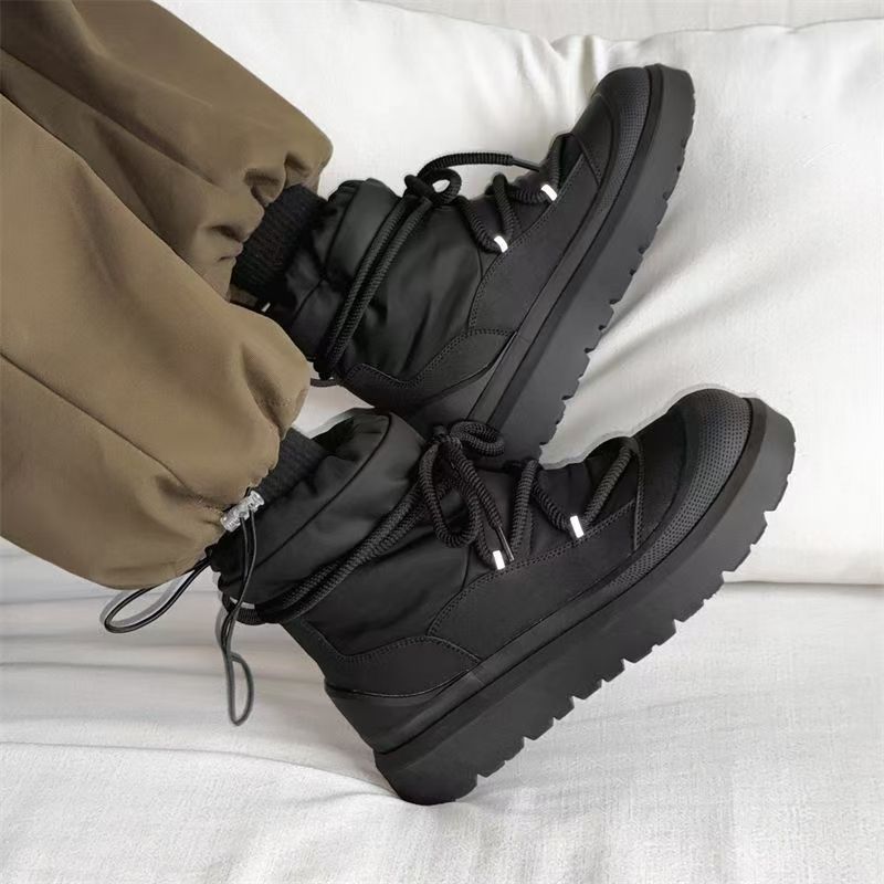 デザイナー新作メンズスノーブーツ冬用ハイカットアンクルブーツ - Men Shoes Office のレビューと価格