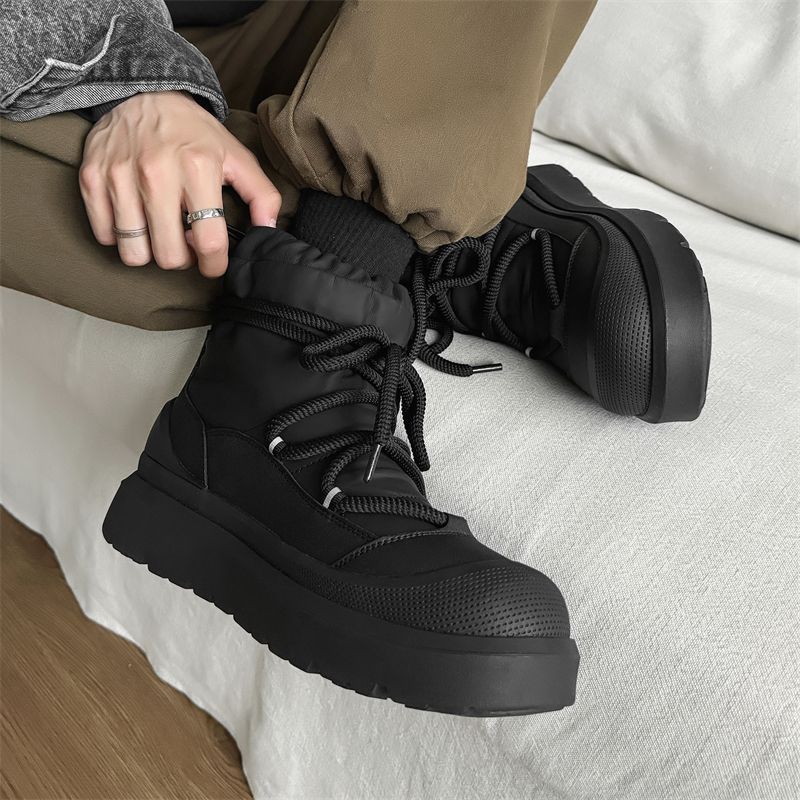 デザイナー新作メンズスノーブーツ冬用ハイカットアンクルブーツ - Men Shoes Office のレビューと価格