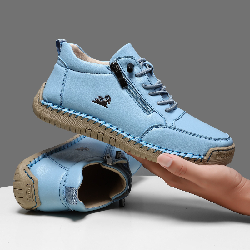 女性用スニーカー手作りレザーカジュアルシューズアウトドアソフ - Men Shoes On のレビューと価格